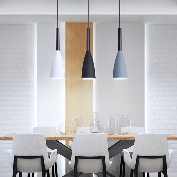 Lights of Scandinavia - Trine - Nordic contemporary 3 pendant lighting. Modern design, aluminum body and adjustable cord length. Dining Table Pendant lights. Kitchen Island Chandelier, Pendant light Home Decoration indoor lighting, Chandeliers for bedroom