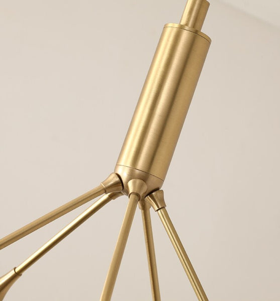 Nordic Copper Luxury LED Chandelier Lighting Firefly Dining Living Room Creative Hanging Lamp Modern Bedroom Home Deco Fixtures