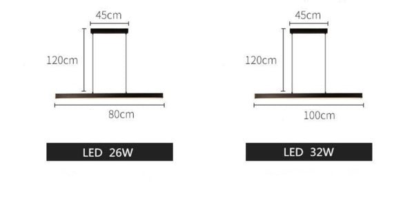 Lighting of Scandinavia - Arctic Block - Modern LED dining room chandelier lighting Nordic restaurant long hanging lights office fixtures Bar illumination study lamps