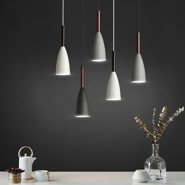 Lights of Scandinavia - Trine - Nordic contemporary 3 pendant lighting. Modern design, aluminum body and adjustable cord length. Dining Table Pendant lights. Kitchen Island Chandelier, Pendant light Home Decoration indoor lighting, Chandeliers for bedroom