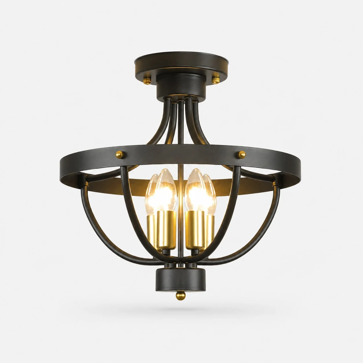 Black semi flush product identity / SKU image