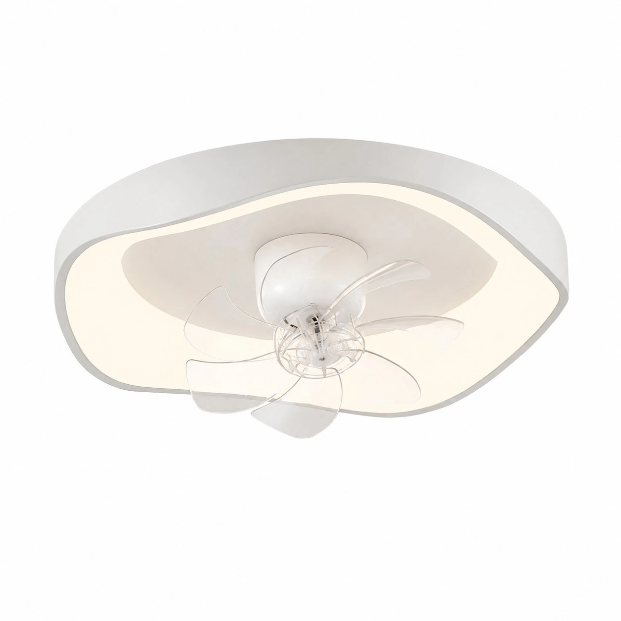 Oscillating white 52 cm ceiling fan light SKU image