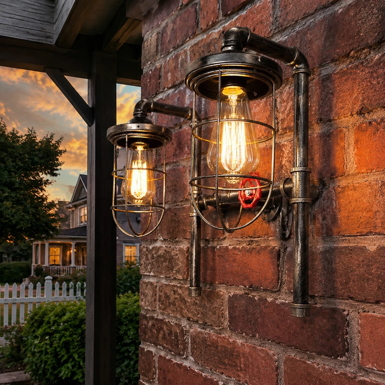scene - brick porch wall
