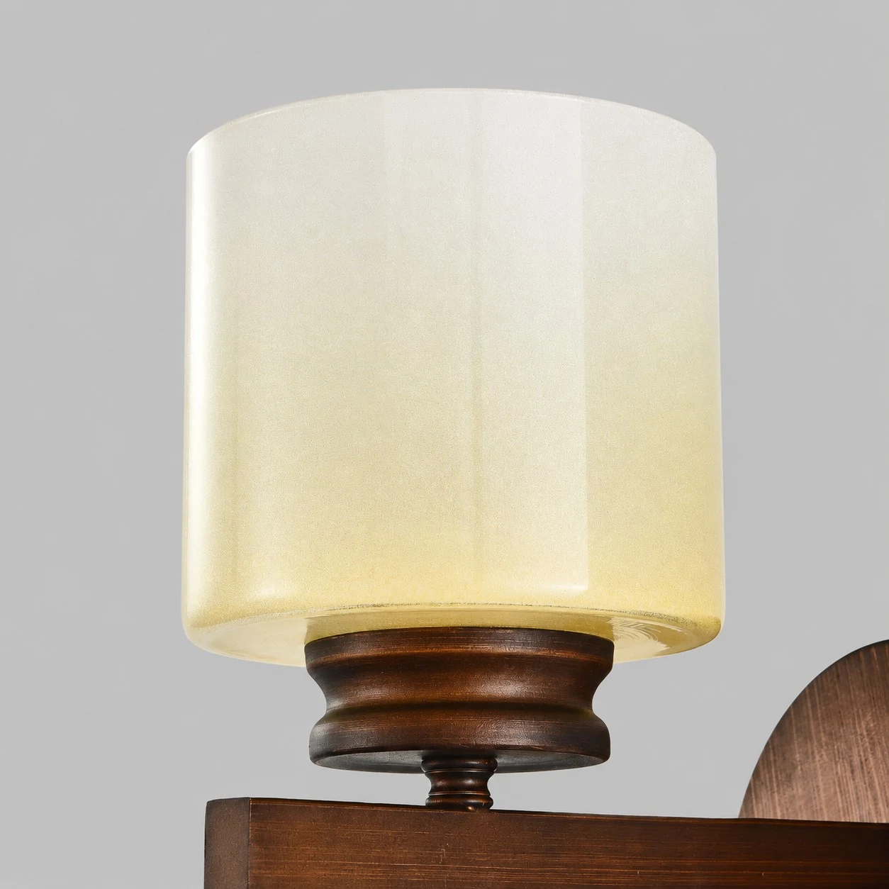Close-up of alabaster-style frosted glass shade