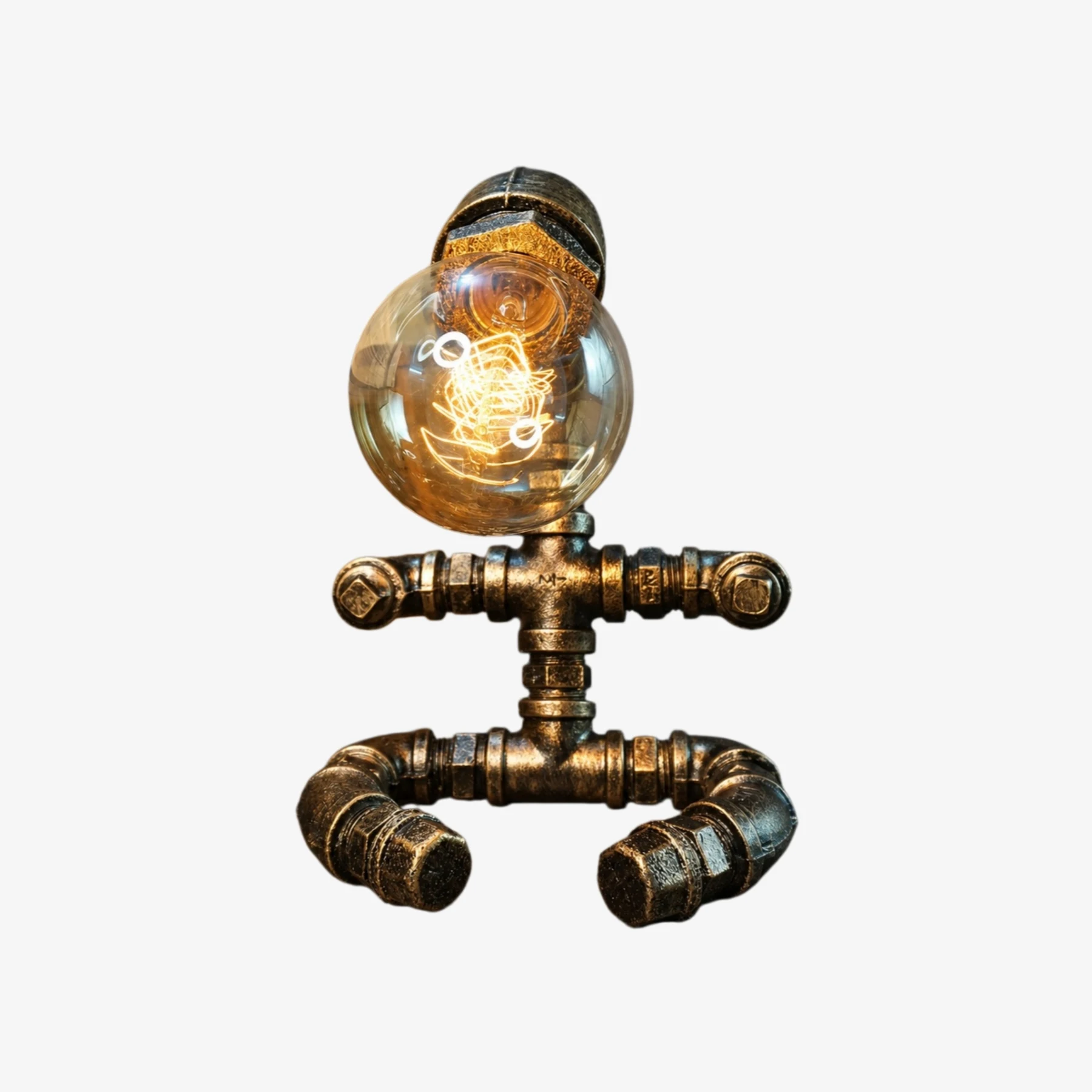 Pipi retro industrial pipe table lamp
