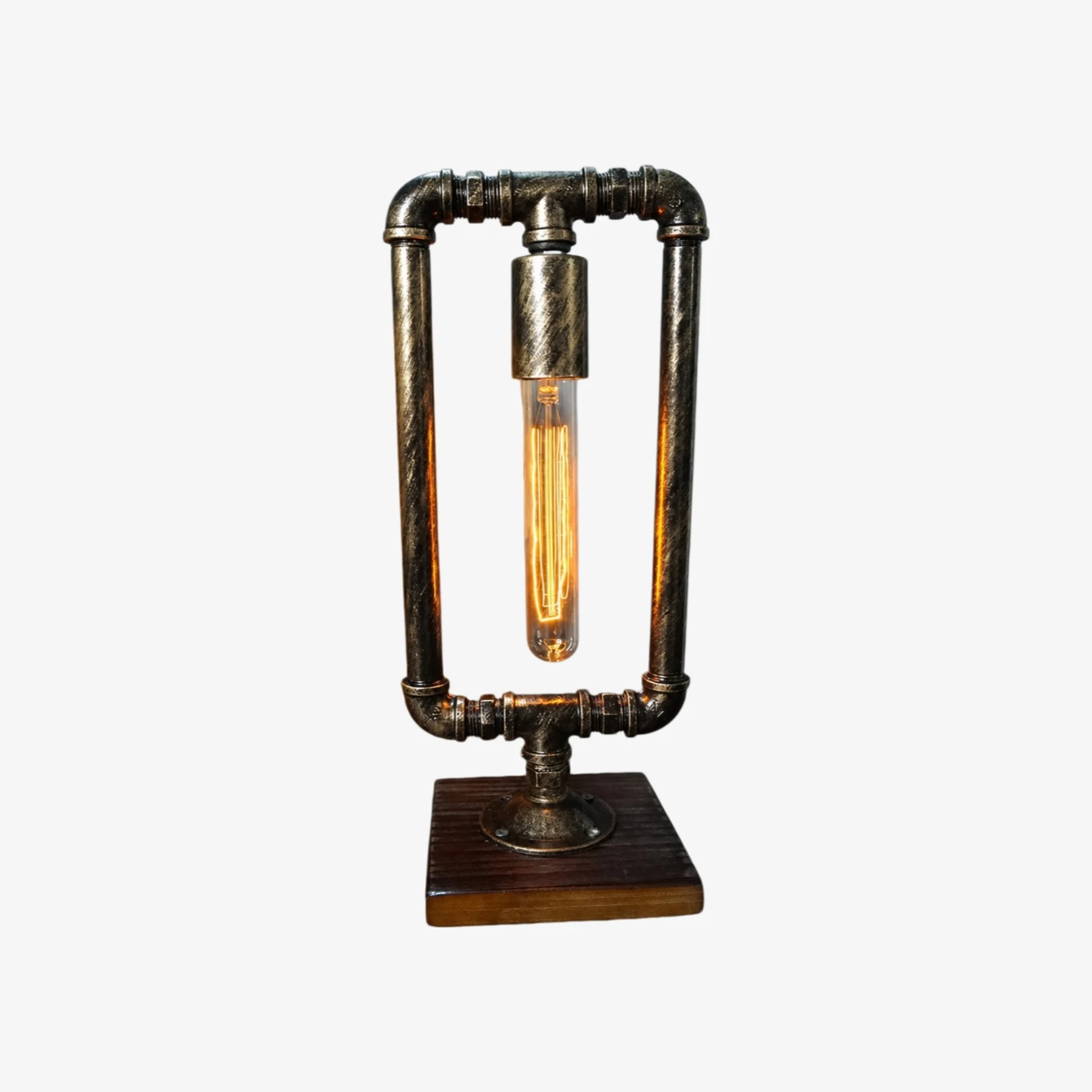 Remi retro industrial pipe table lamp
