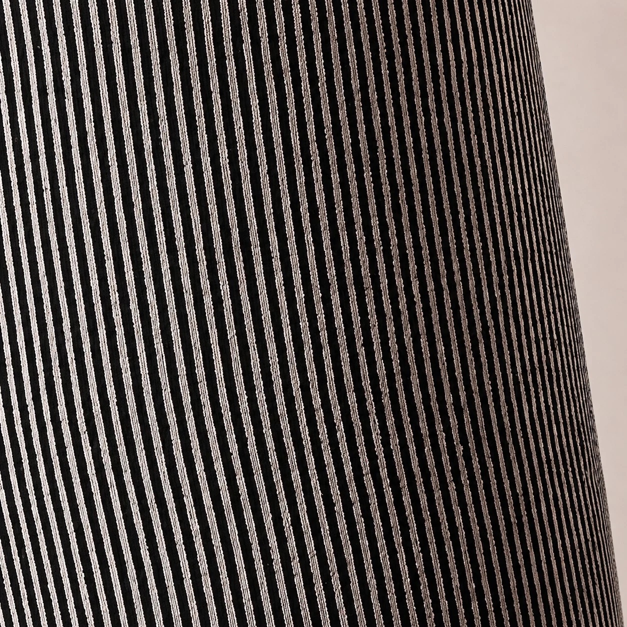Close-up of gray striped fabric texture