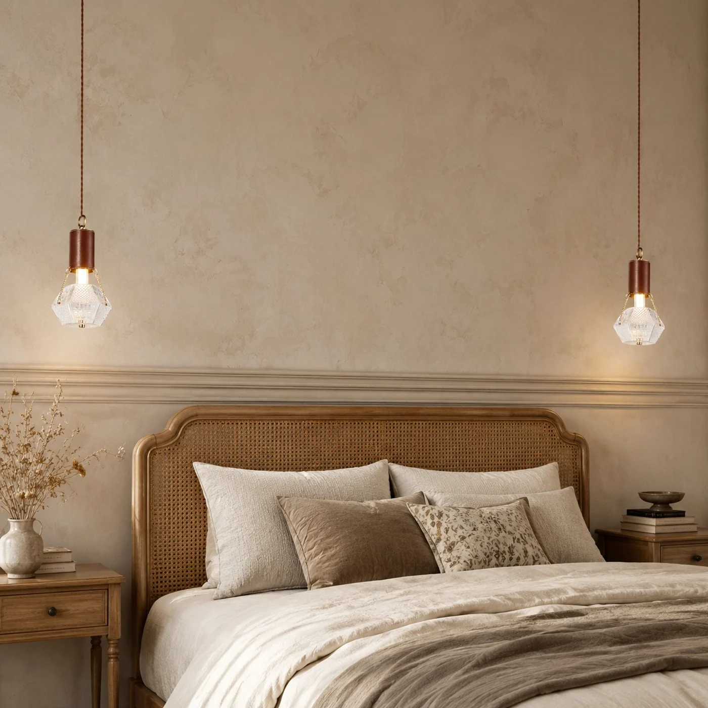 Prismatic French Leather Pendant Light 10