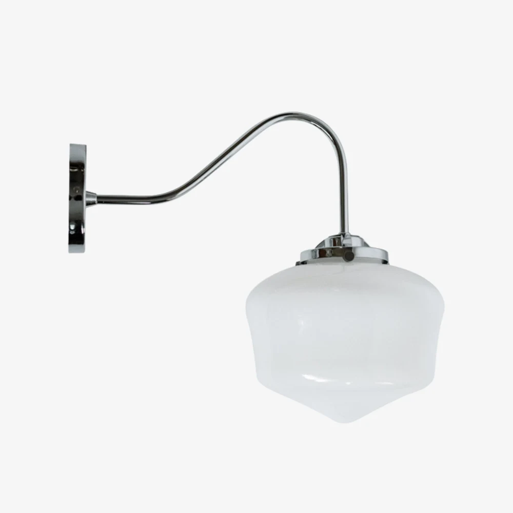 Vintage Opal Glass Wall Sconce