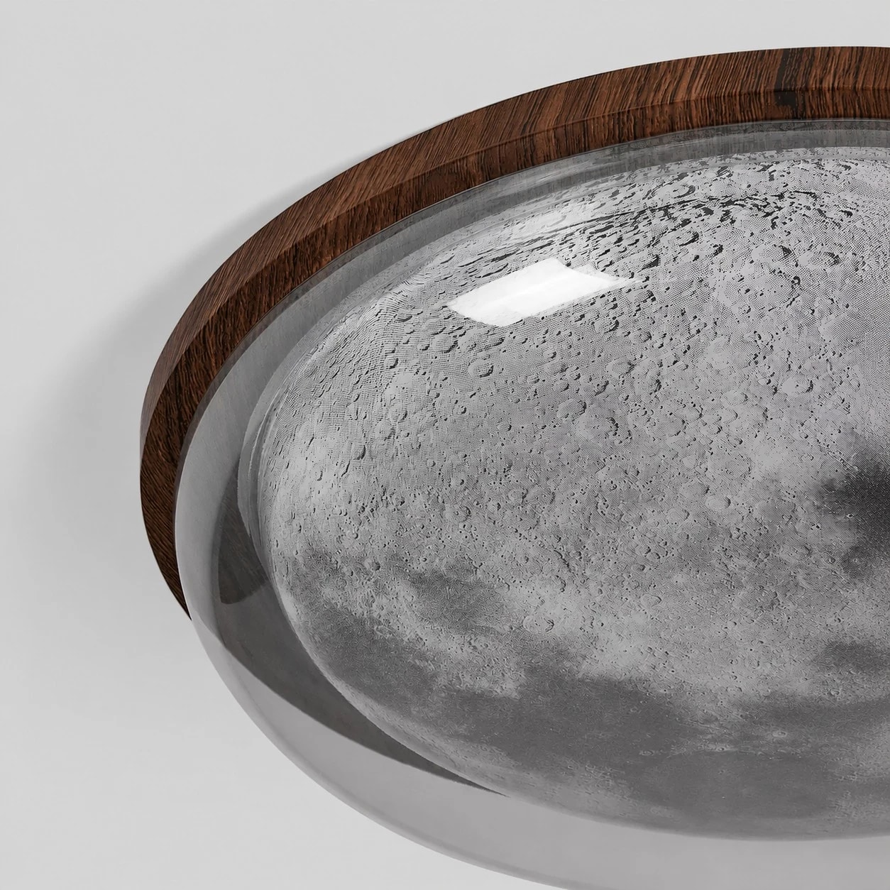 walnut moon wall light scene and detail